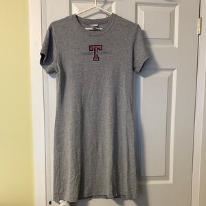 Tommy Hilfiger Gray Logo T-Shirt Dress